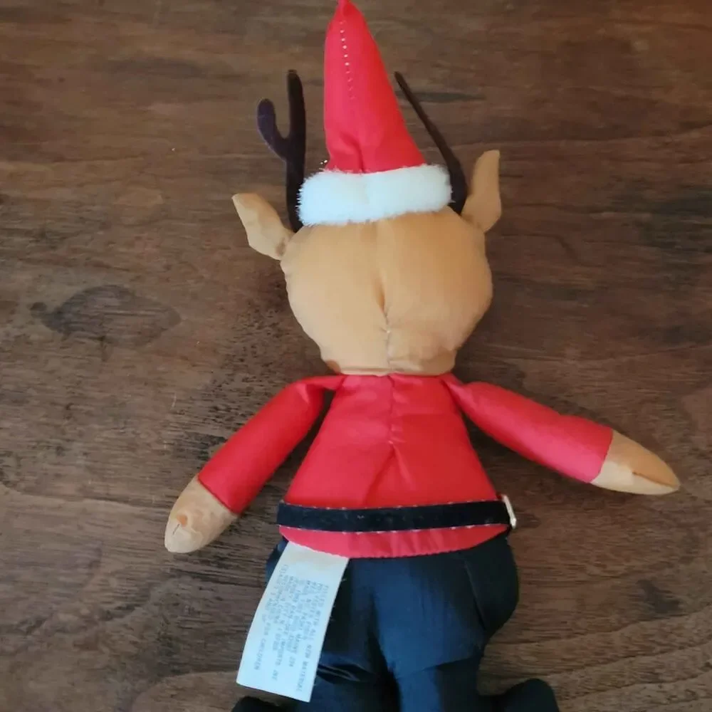 Vintage 1988 Dan Dee parachut Reindeer Rudolph Christmas Ornament
